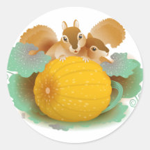 squirrels in the pumpkin patch sticker
