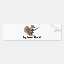 Squirrels Rock! Bumper Stickers