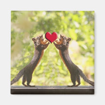 Squirrels with Heart Magnet