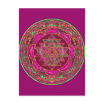 Sri Lakshmi Yantra Mandala postcard