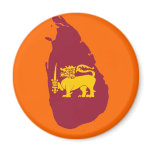 Sri Lanka flag map Magnets