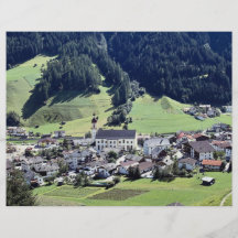 Srubairal village, Neustift, Tyrol, Austria in Eur Flyer Design