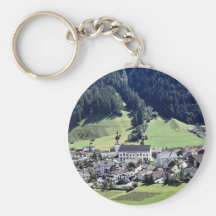 Srubairal village, Neustift, Tyrol, Austria in Eur Key Chain