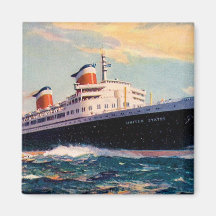 ss United States at Sea Magnets