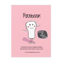 SSPG90-Facebook Status Updates Sweet and Sour Puss Postcard
