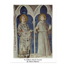 St. Anthony And St. Francis By Simone Martini posters