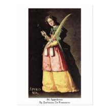St. Appolonia By Zurbaran De Francisco Post Card