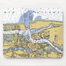 St. Augustine FL Nautical  Harbour Chart mousepad