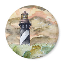 St Augustine Florida lighthouse painting Fridge Magnet