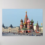 St. Basil Russian cathedral on the Red Square. Mos Posters