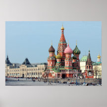 St. Basil Russian cathedral on the Red Square. Mos Posters