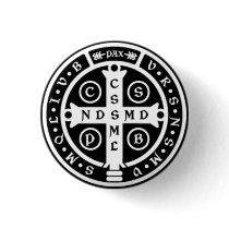 St. Benedict Medal Cross Buttons