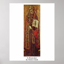 St. Bonaventure., By Vittorio Crivelli Poster