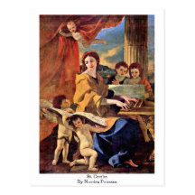 St. Cecilia By Nicolas Poussin Post Cards