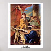 St. Cecilia By Nicolas Poussin Print