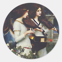 St Cecilia -  John William Waterhouse Round Sticker