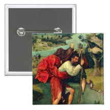 St. Christopher by Bosch Pinback Buttons