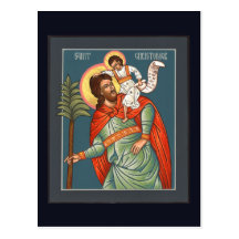 St. Christopher Prayer Card Postcards