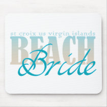 St Croix Beach Bride Mouse Pad