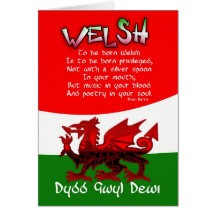 St. David's Day Card with poetry by Bryan Harris