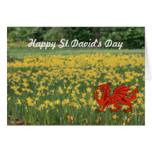 St. David's Day Daffodils Greeting Card