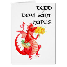 St David's Day Greeting Card (Welsh)