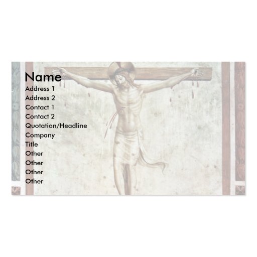 St. Dominic At The Cross Of Christ By Angelico Fra Business Card Templates