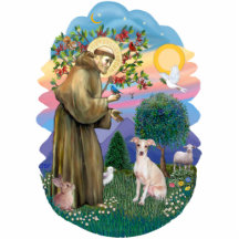 St Francis 2B - Itlaian Greyhound (fawn) Photo Sculpture