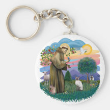 St. Francis / Blue Point Siamese Keychain