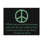 St. Francis of Assisi Peace Quote postcards