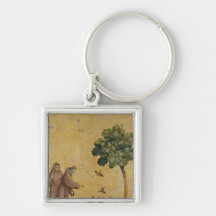 St. Francis of Assisi preaching to the birds Keychains