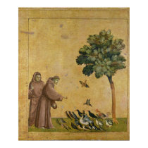 St. Francis of Assisi preaching to the birds posters