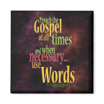 St. Francis of Assisi Quote Fridge Magnet