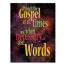 St. Francis of Assisi Quote Post Card