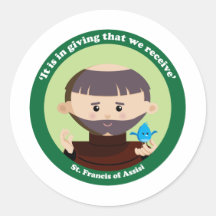 St. Francis of Assisi Round Sticker