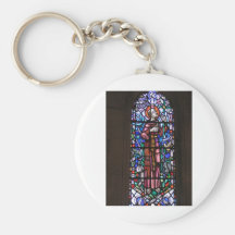 St Francis of Assisi stained glass Key Chains