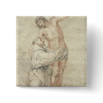 St. Francis Rejecting the World and Embracing Button