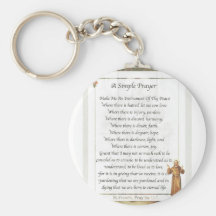 st. francis simple prayer keychain