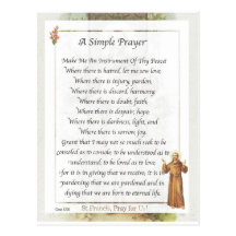 st. francis simple prayer postcards