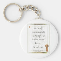 st. francis sunbeam prayer keychain