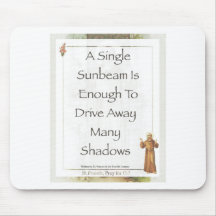 st. francis sunbeam prayer mousepad