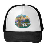 St Francis (W) - 2 Shelties (D&L) Hat
