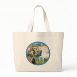 St Francis - White Arabian Horse Tote Bag