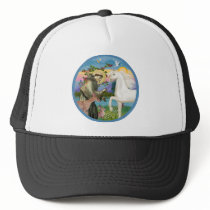 St Francis - White Arabian Horse Trucker Hats