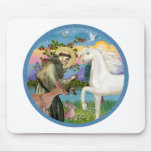 St Francis - White Arabian Horse Mouse Pads