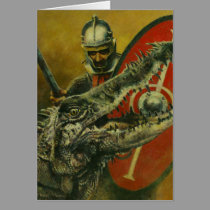 St George And The Dragon Greetings Card cards
