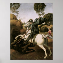 St. George and the Dragon, Raphael Poster