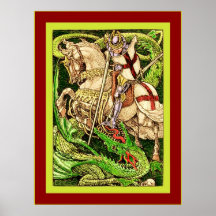 St. George and the Dragon  ~ Vintage Art Nouveau Posters