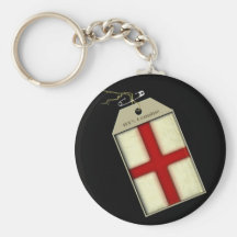 St George Cross Label Key Chains