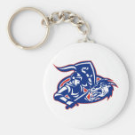 st. george fighting dragon with sword retro keychain